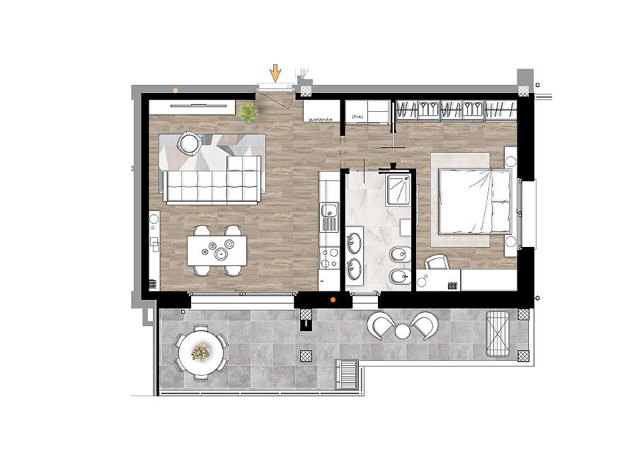 Bilocale primo piano Rif.06a